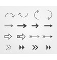 pointer arrow signs set vector image