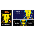 set banners black friday big sale vector image