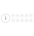 set of round measuring scales with arrows vector image