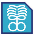 xray image color icon medical bone diagnostic vector image