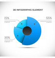 3d infographic design vector image vector image