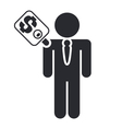man sold icon vector image