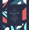 save date an invitation to a wedding vector image