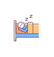 sleep rgb color icon vector image vector image