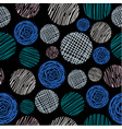 circle abstract seamless pattern with hand drawn vector image