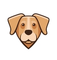 labrador retriever dog head icon vector image vector image