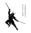 samurai silhouette vector image vector image