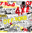 seamless offroad pattern vector image