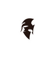 spartan warrior helmet head vector image vector image