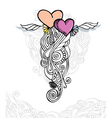 heart of love doodle vector image