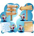 santa claus and road signs vector image vector image