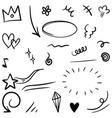 set of hand drawn doodle elements for concept vector image vector image