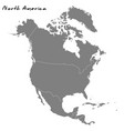 high quality map north america vector image