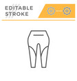 leggings editable stroke line icon vector image
