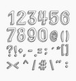 numbers and symbols vector image