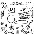 set of hand drawn doodle elements for concept vector image vector image