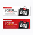 black friday sale shopping bag cover and web vector image
