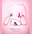 breast cancer awareness background vector image vector image