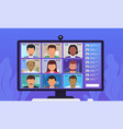 conference video call people talking to each vector image