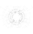 connecting curved lines and dots vector image