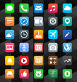 flat app icons vector image vector image