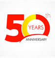 50 years anniversary logo vector image vector image