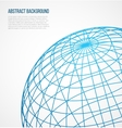 abstract globe sphere from blue lines on white vector image