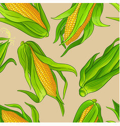 Corn seamless pattern Royalty Free Vector Image