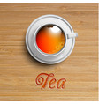 realistic cup of tea vector image vector image