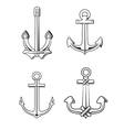 set of anchors vector image