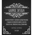 black chalk board template vintage frame vector image vector image
