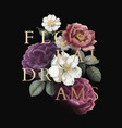 floral dreams badge vector image