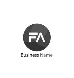 Initial letter fa logo template design Royalty Free Vector