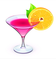 pink cocktail vector image
