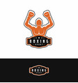 boxing logo emblem collection design template vector image