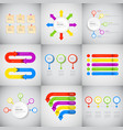 headline infographic set design business data vector image