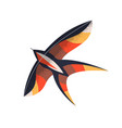 bird-shaped wind air kite flying floating kids vector image