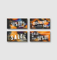 stock set discount voucher template vector image