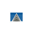 abstract triangle letter a logo design vector image vector image