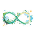 esg and eco friendly community unlimited symbol vector image vector image