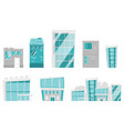 modern buildings cartoon set vector image