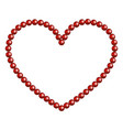 red pearls heart vector image vector image