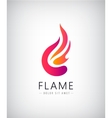 abstract colorful flame fire logo icon vector image