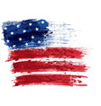 american flag painted with a brush vector image