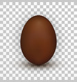 chocolate easter egg element of easter decoration vector image