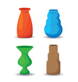 colorful vases set vector image