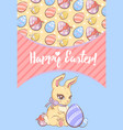 festive easter poster vector image vector image