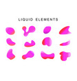 gradient iridescent shapes set vector image