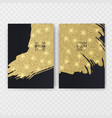 set of black and glitter design templates vector image vector image