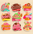 set of sweet food labels vector image vector image
